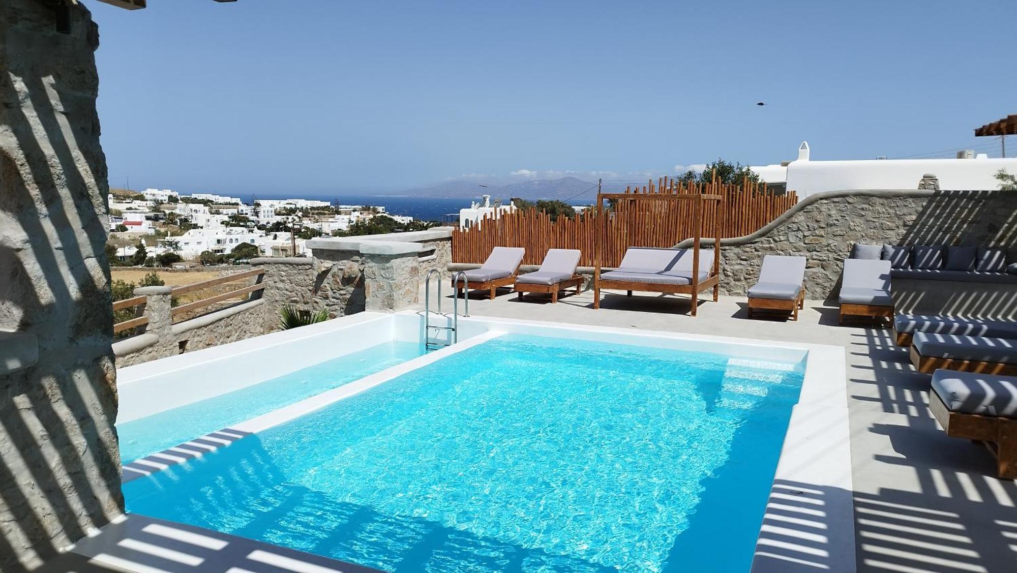 The George Villas With Private Pool, Close To Mykonos Town - Chora المظهر الخارجي الصورة
